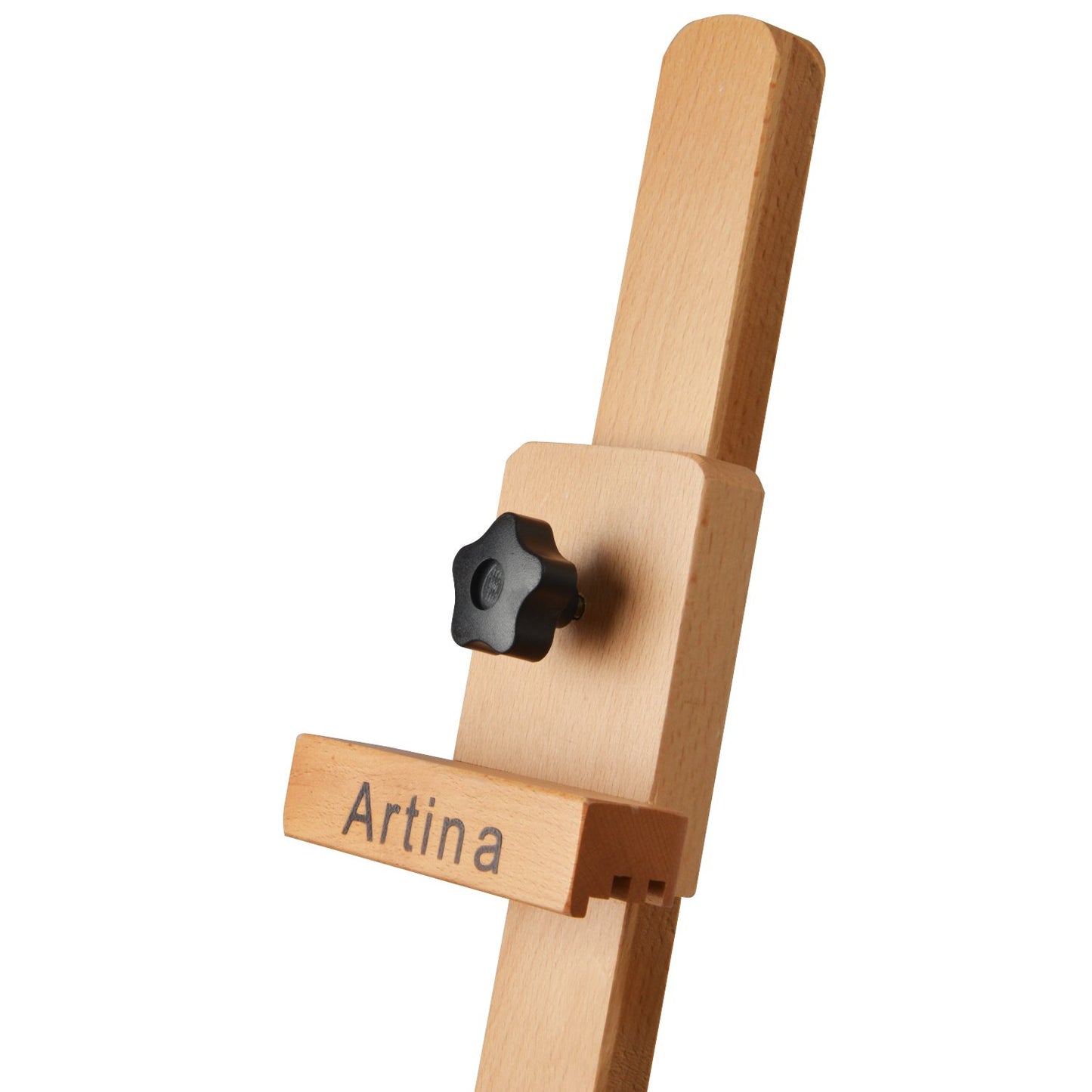 Artina Atelierstaffelei Siena Staffelei - Massive Holzstaffelei aus geöltem Buchenholz für Leinwände bis 125 cm - klappbare & höhenverstellbare Malerstaffelei Leinwand Staffelei