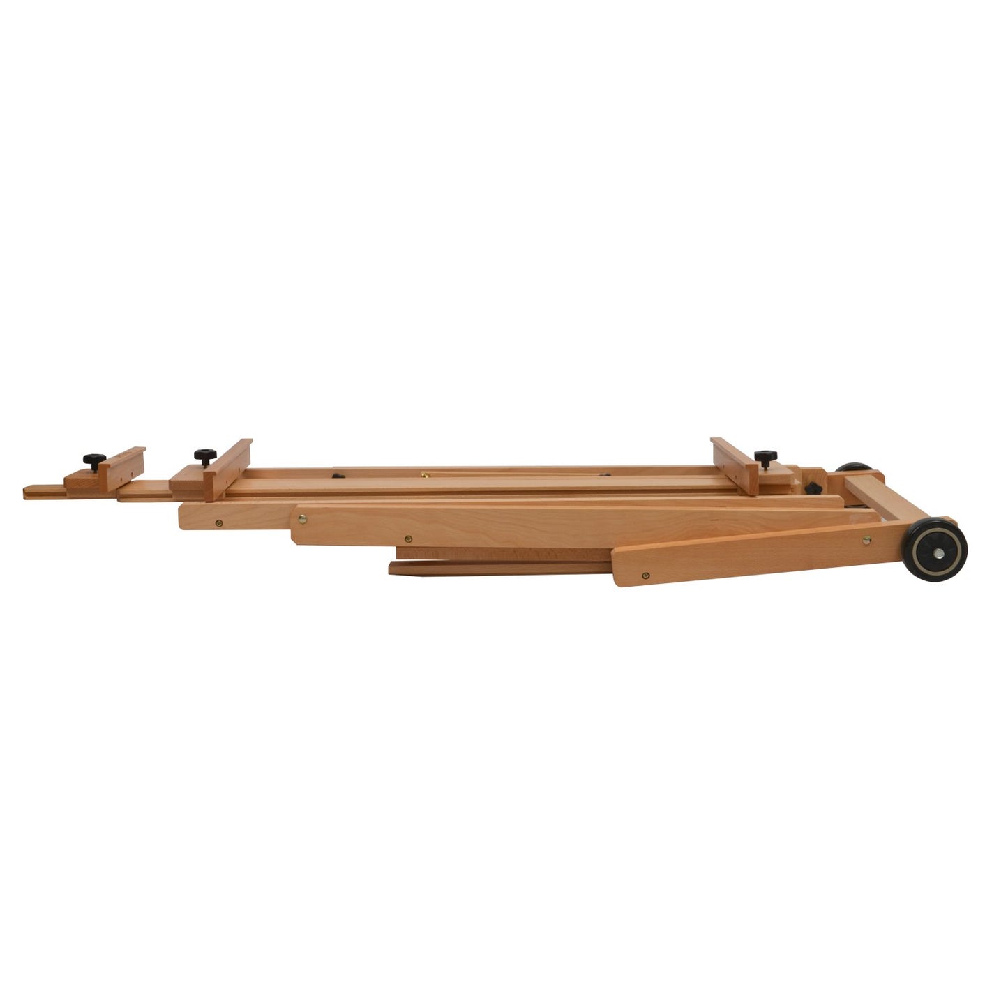 Artina Profi Studio Atelierstaffelei Buche für 2 Leinwände gleichzeitig bis Leinwandhöhe 195 cm Bordeaux – Neigungswinkel 90° Waagereicht für div. Maltechniken Staffelei Holz Groß Leinwandständer