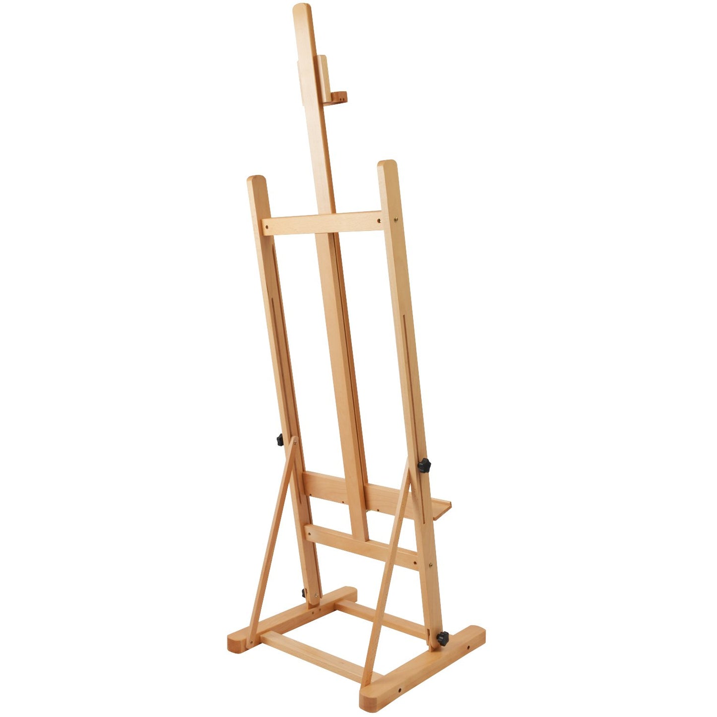 Artina Atelierstaffelei Siena Staffelei - Massive Holzstaffelei aus geöltem Buchenholz für Leinwände bis 125 cm - klappbare & höhenverstellbare Malerstaffelei Leinwand Staffelei