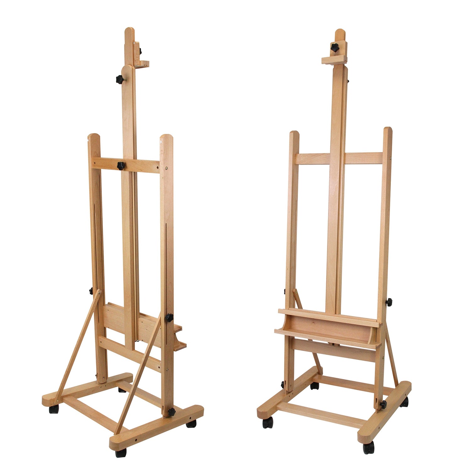 Paintersisters® Atelier Staffelei Lima - für Keilrahmen bis 220 cm, Studio-Staffelei aus massivem Buchenholz FSC®, Holzstaffelei
