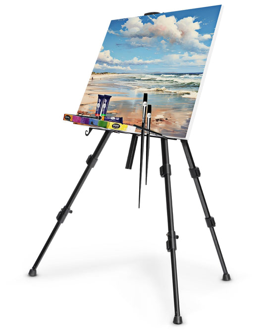 MorNon Aluminium Staffelei 50-167cm, Atelierstaffelei Verstellbare Standstaffelei Feldstaffelei, Mit Tasche Für Leinwand Poster Hochzeit Skizzieren Male