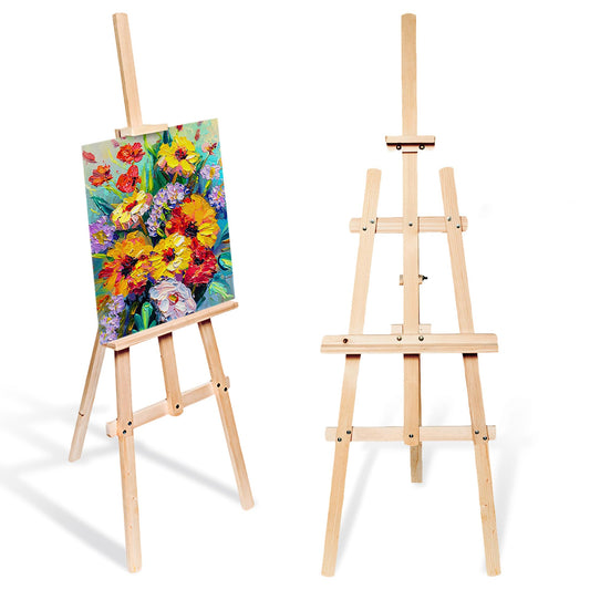 Staffelei Holz groß Leinwand Ständer 175 cm - Holzständer für Sitzplan Hochzeit Canvas Painting Staffeleien Bilderständer Easel für Kinder und Erwachsene Kiefernholz